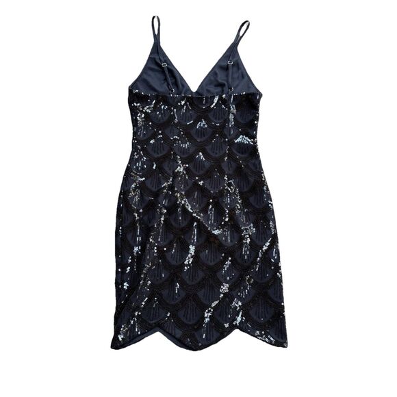 Black Sequins Mini Cocktail Party Millie’s Dress Size S  NWT - Picture 6 of 16